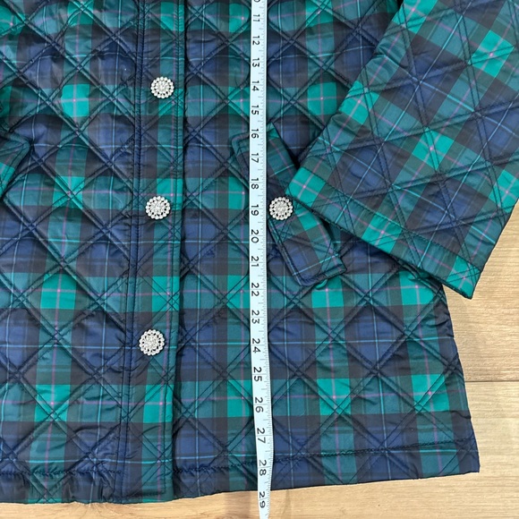 Crown and Ivy NWT Plaid Quilted Jacket in Blue and Green Mesium - Picture 3 of 7